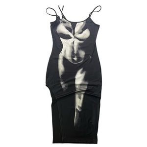 Full body print slip dress